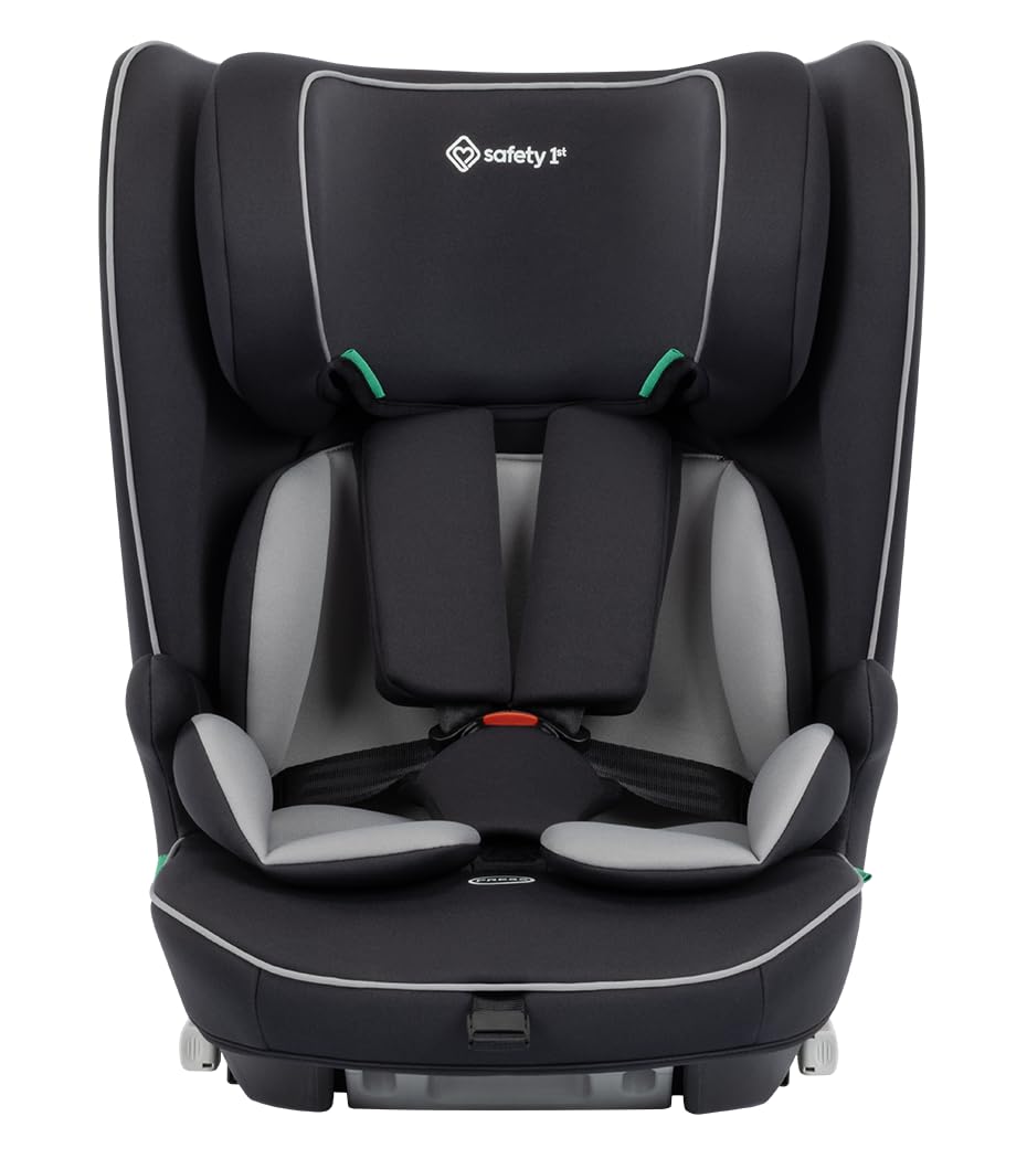 Safety 1st Lunar i-Size, silla de coche evolutiva, 15 meses a 12 años (76–150 cm), silla de coche ISOFIX, 13 posiciones de reposacabezas, protección lateral, Black