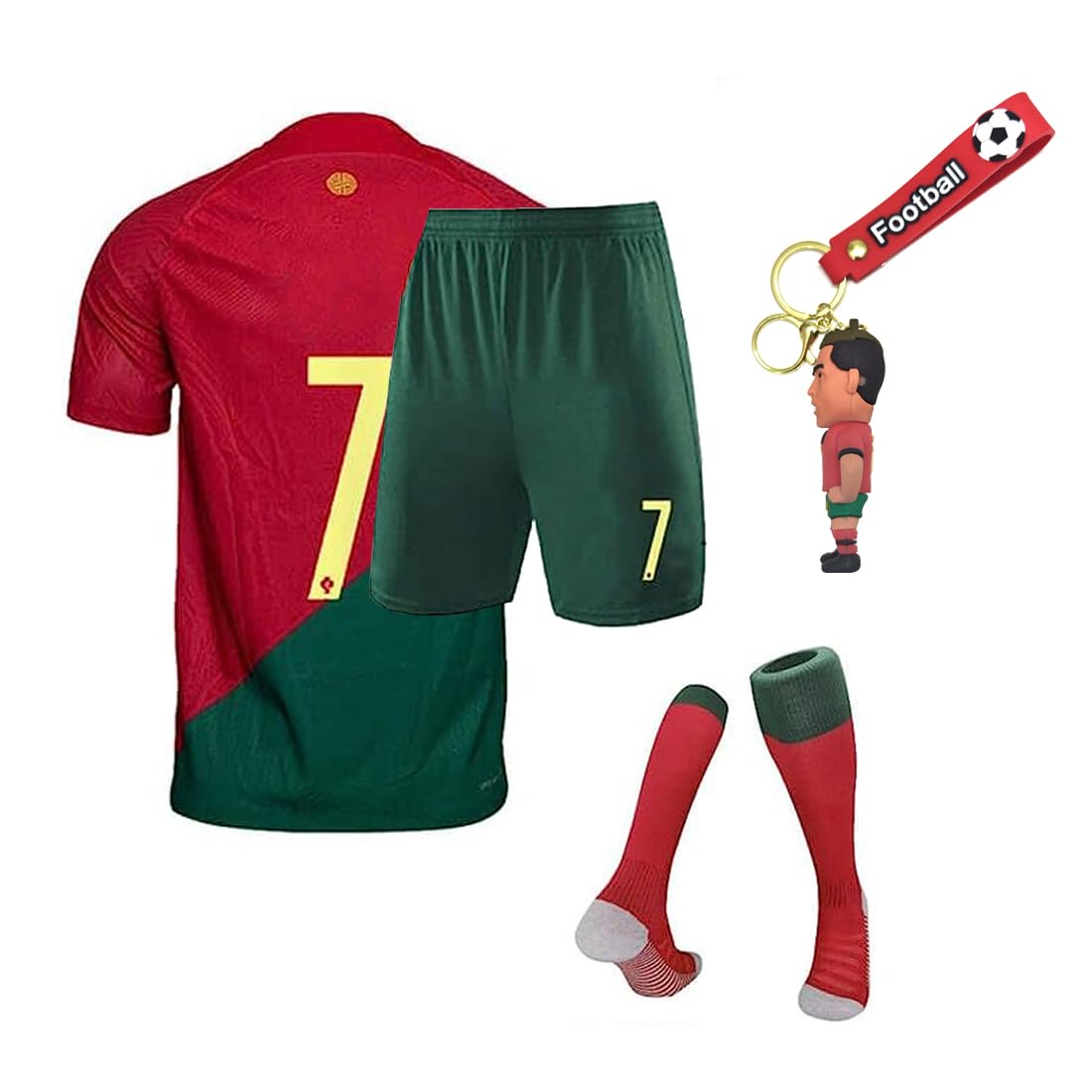 HOMPAYFootball Jersey, Soccer Jersey, Sports Fans Outdoor T-Shirt Boys Kids Youth Jersey Shirt Socks Soccer Shirt Gift Kit Set