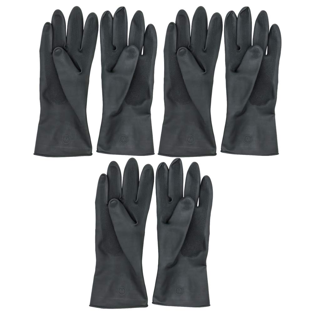 Solustre Lot de 3 paires de gants de teinture pour cheveux, gants de teinture de cheveux antidérapants, imperméables, protecteurs en caoutchouc pour la coiffure - Taille S