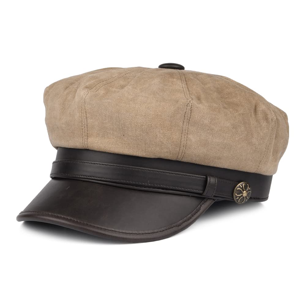 Jaxon & James Rebel Motorcycle Cap - Britisches Hellbraun