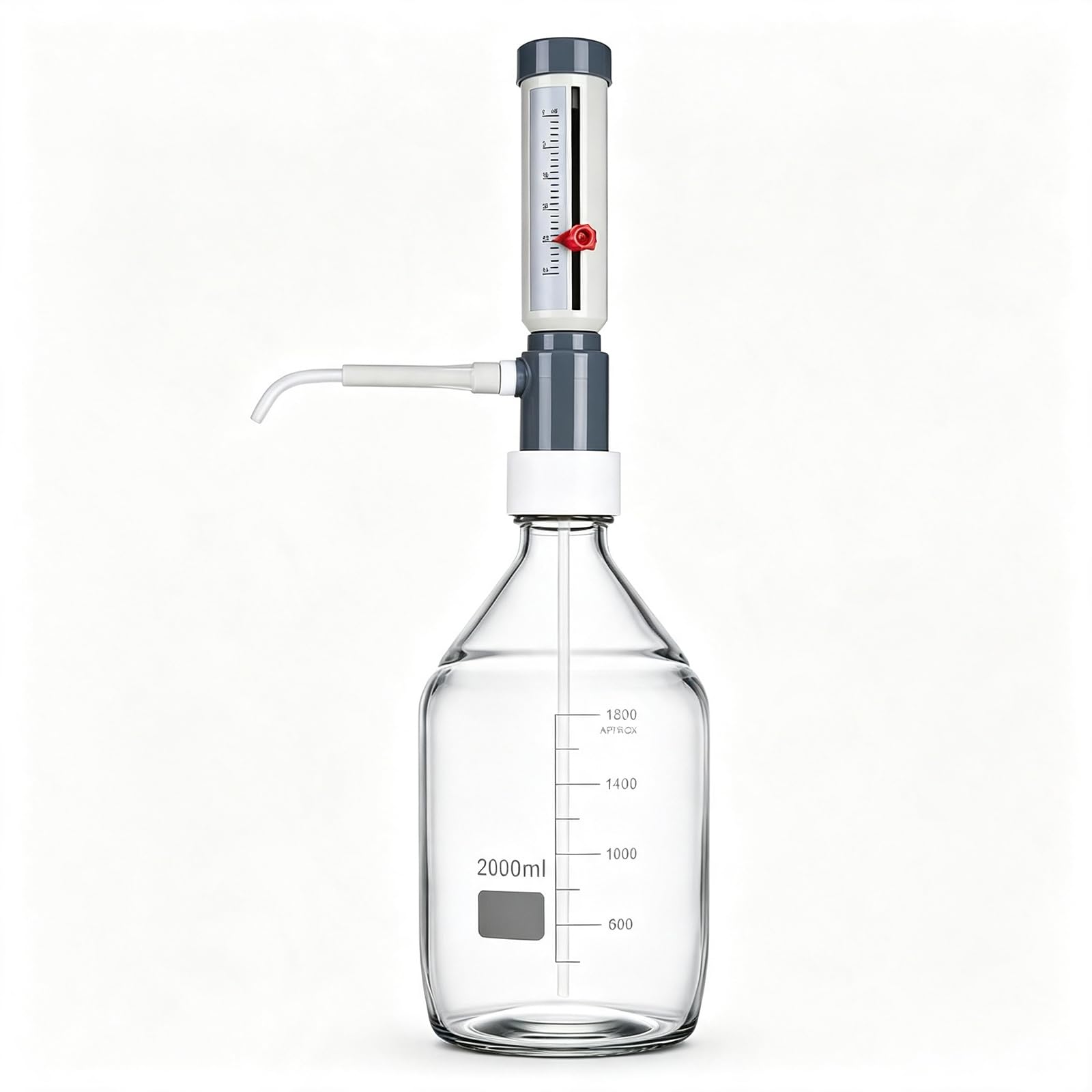Dozownik Na Butelkę Do Szklanych Butelek O Pojemności 2000 Ml, Regulowana Skala Objętości, Dozownik Cieczy Odporny Na Działanie Chemikaliów, Do Bezpiecznego I Dokładnego Pipetowania Kwasów,