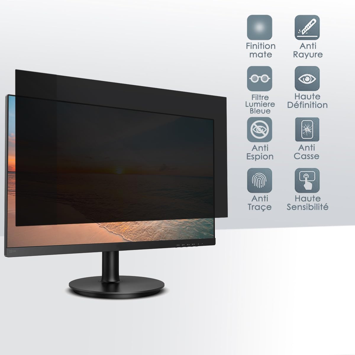 KARYLAX - Protector de pantalla antiespía, antiluz azul, protector de privacidad para PC MSI G32C4X de 31,5 pulgadas