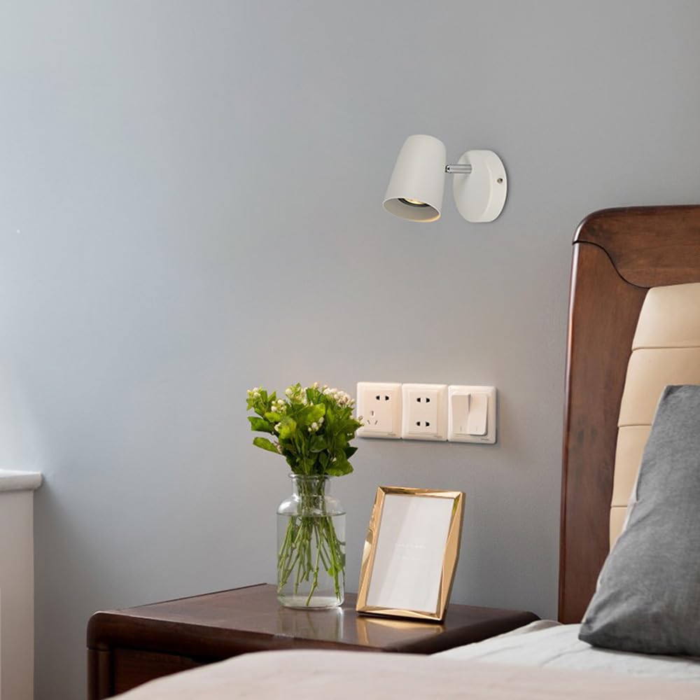 Applique da Parete Ricaricabili a Batteria, Set da 2, in Nichel Spazzolato, con Telecomando, Senza Fili, in Metallo, Stile Industriale/Rustico, Ideali per Comodino, Camera da Letto