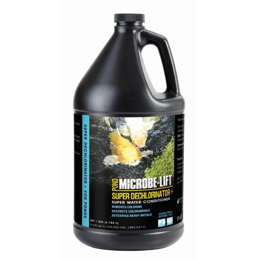 Microbe-Lift Super Dechlorinator Plus Water Conditioner for Ponds, 1 Gallon