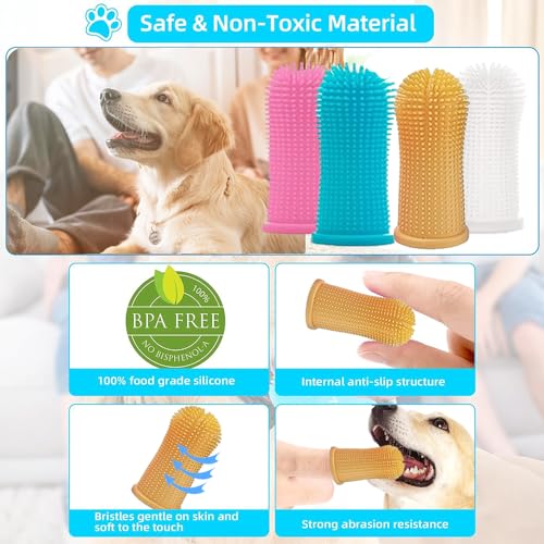 Generic Escova de dentes de cachorro, kit de escovação de dentes de cachorro, escova de dentes de ga