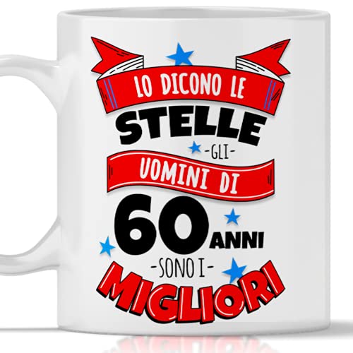 TeeDesign Tazza Regalo 60 Anni Uomo, Gadget Regalo per i sessanta Anni...