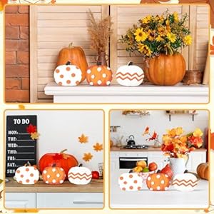 Fall Pumpkin Decorations for Home Indoor, Thanksgiving Table Decor, Harvest Tabletop Decoration, Wooden Pumpkins Signs Block for Tiered Tray Party Shelf Display Set of 3 Fall Pumpkin Decorations for Home Indoor Thanksgiving Table Decor Harvest Tabletop Decoration Wooden Pumpkins Signs Block for Tiered Tray Party Shelf Display Set of 3