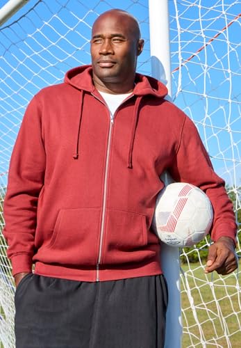 Image of KingSize Men's Big & Tall Fleece Zip-front Hoodie Jacket