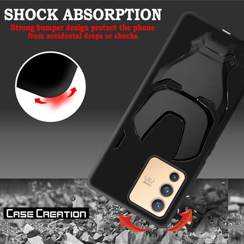 Image of COVERLY Official 3D Touch Feel Trending Avengers Logo Mask Soft Rugged Grip Silicone Iron Man Super Power Cartoon Movie Engraved Silicone Matte Back Cover for Vivo V23 Pro / V23Pro -HD Avenger Black