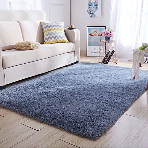 Super Soft Kids Girls Room Nursery Rug 4' x 6' Gray Area Rugs