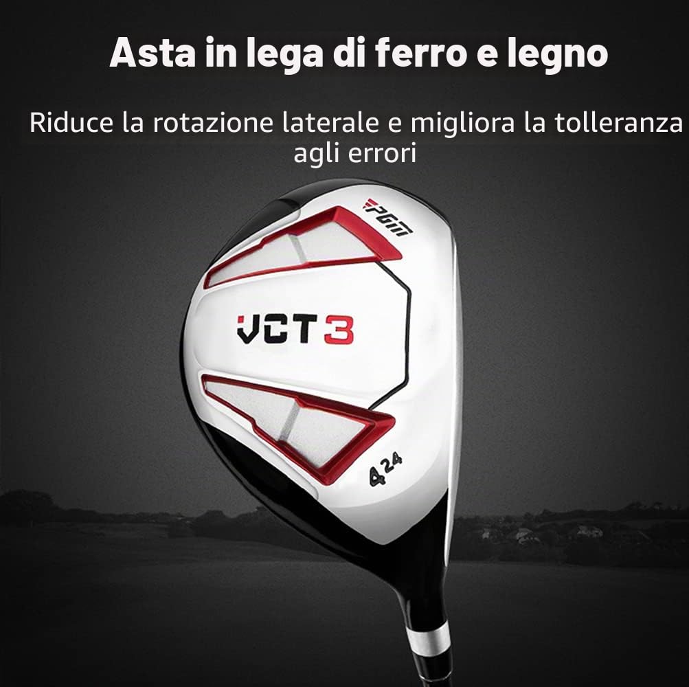 Set da Golf da Uomo,Set Completo per Principianti,12 Mazze da Golf e Sacca con Carrello,Stecca in Grafite,Mano Destra