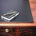 DACASSO Leather Desk Pad Without Side Rails - Luxury Leather Desk Blotter for Writing - Executive Desk Surface Protector - (Black, 30” x 19”)