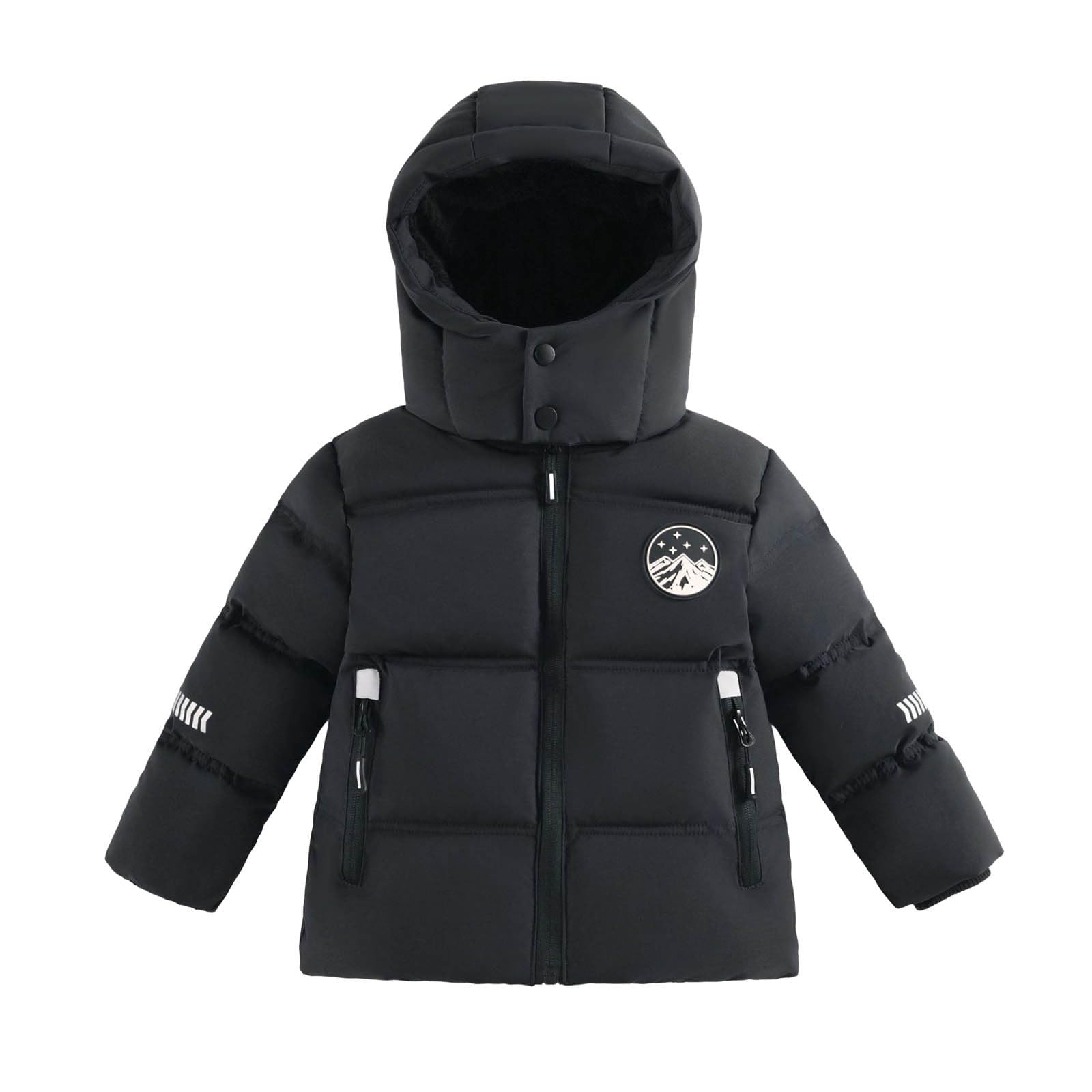 Generisch Veste d'hiver en duvet pour vêtements d'extérieur courts et épais - Manteau chaud pour la saison d'hiver avec poches