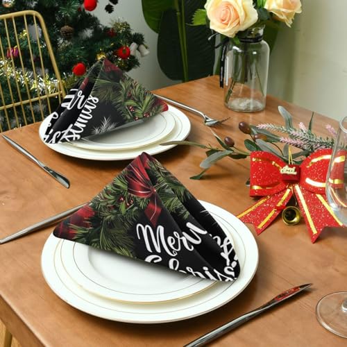 Servilletas de Tela con Diseño Navideño Multicolor Set x6 miniatura 4