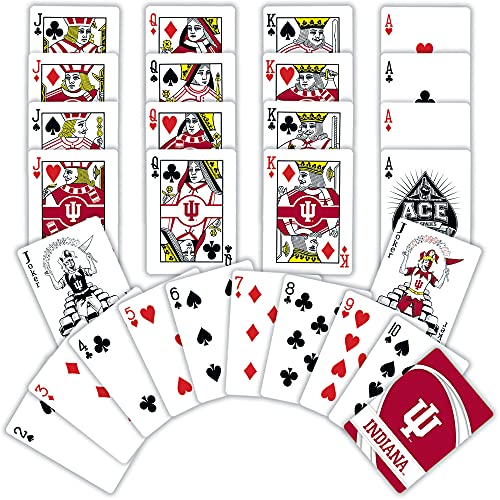 Image of MasterPieces Family Games - NCAA Indiana Hoosiers Playing Cards - Officially Licensed Playing Card Deck for Adults, Kids, and Family