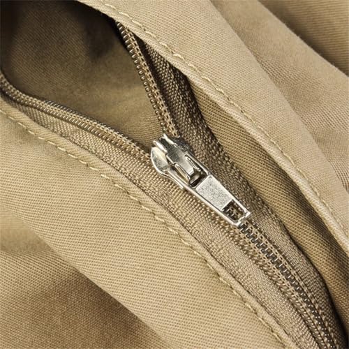 Men Cotton Pants Casual Straight Long Pants Men's Solid Color Business Casual Trousers3