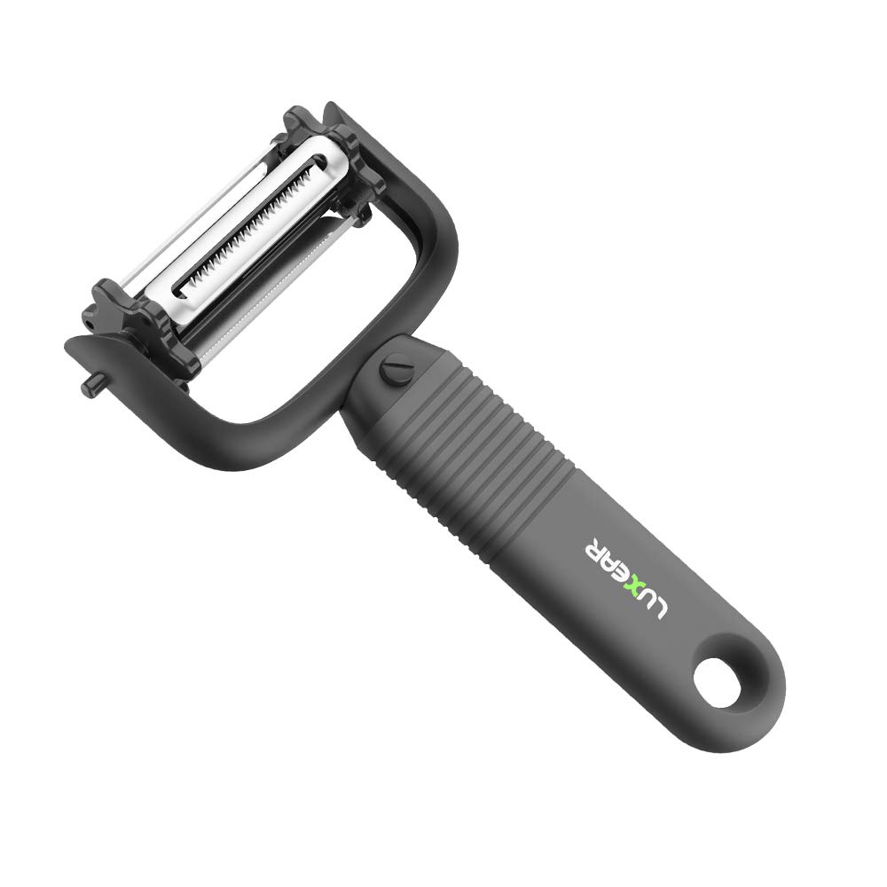 Pelapatate 3 In 1 Professionale - Pela, Affetta E Taglia A Julienne Con Lama Acciaio Inox, Grigio