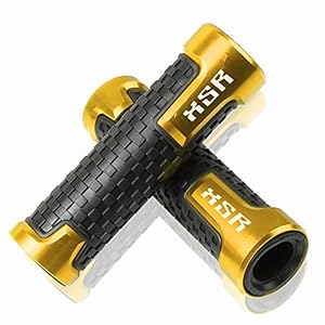 2Pcs 7/8″ 22 mm Moto Poignées de Guidon Antidérapant Moto de Guidon pour Yamaha XSR 700 900 ABS XSR700 XSR900-Or