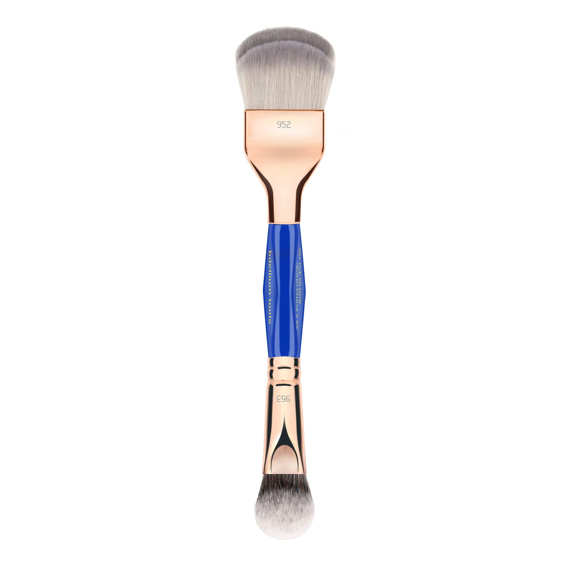 - Professional Makeup Brush Golden Triangle 961 Double-Ended Small Rounded Double Dome Blender/BDHD Phase II XS with 952/963 double-ended