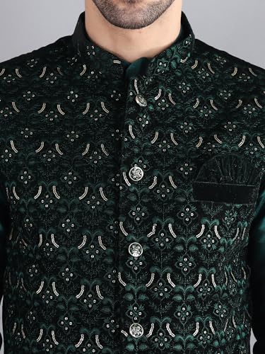 Image of Uri and MacKenzie Men's Silk Blend Kurta Pajama with Designer Ethnic Nehru Jacket /Modi Jacket