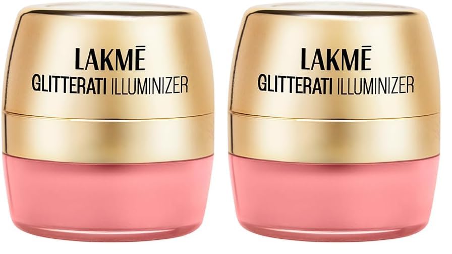 Image of Lakme Ultimate Glam Illuminizer - Sun-Kissed, Loose Powder, Shimmer Highlighter for Face, Long Lasting for Glowing Cheeks, 4gm (Pack of 2)