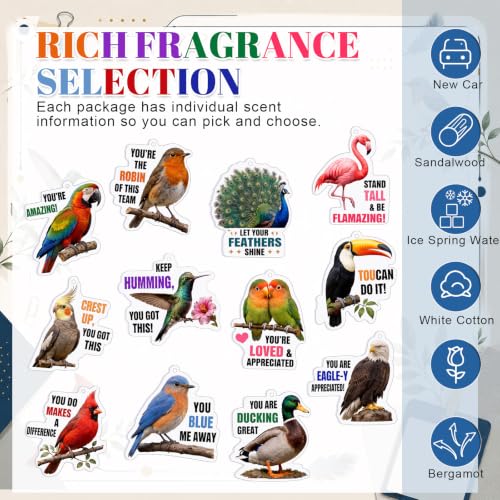 Image of Siifert 24 Pcs Vet Tech Appreciation Gift Bulk Funny Bird Air Freshener Car