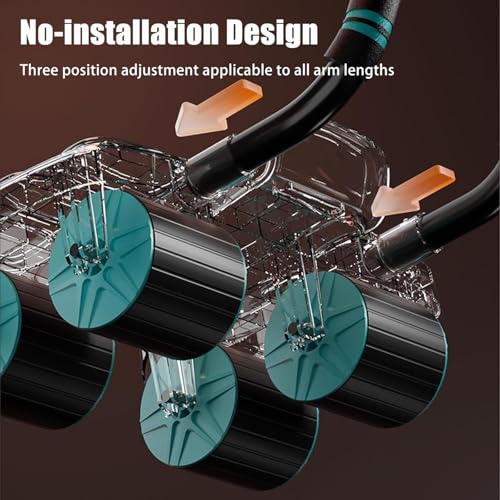 Image of 2025 New Ab Wheel Roller with Elbow Support - Automatic Rebound Abdominal Wheel Roller, The Upgraded Four-wheel Abdominal Wheel Core Workout Equipment Home Gym Abs Machine