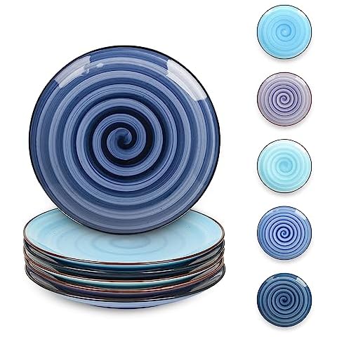 Selamica 6 Inch Ceramic Dessert Plates Set Cover