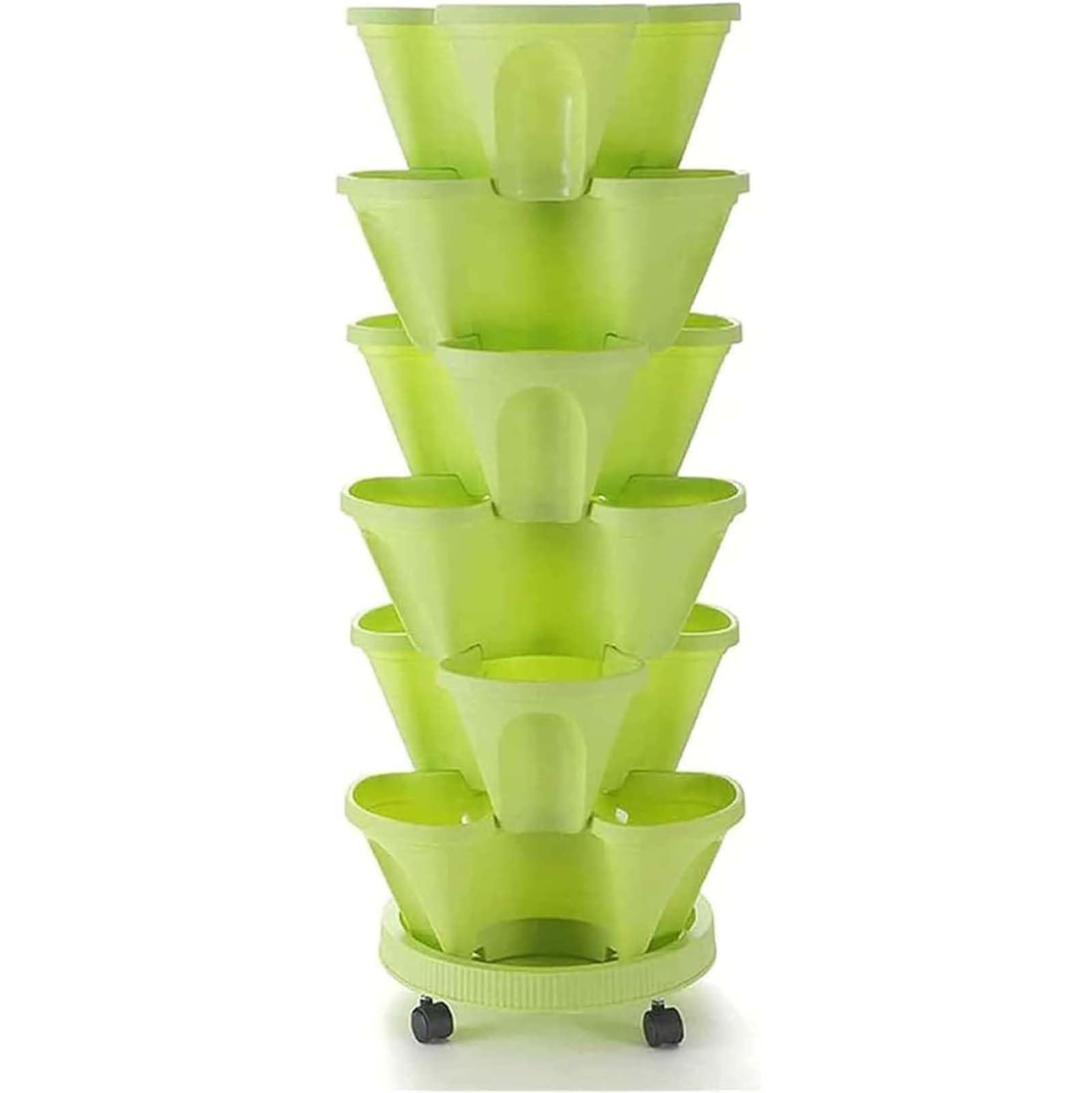 Vasi per Piante di Fragola Fragole Ultra Robuste Vaso da Fiori Tridimensionale Vaso Impilabile Multistrato Vaso in Plastica Fragola per Balcone Giardino Interni Ed Esterni