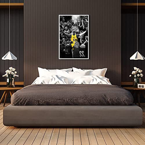 Yihoinglss Basketball Legend Player James Canvas Poster, Inspirational Theme Wall Art Hd Print Poster, Sports Decor Posters Suitable For Living Room Bedroom For Boys Men Gift-16X24 Inch Unframed #TOP4