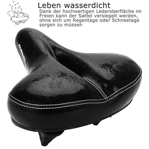 DAWAY C30 Übergroßer bequemer Fahrradsattel & Ersatzsitz - Extra breiter Fahrrad Sattel für...