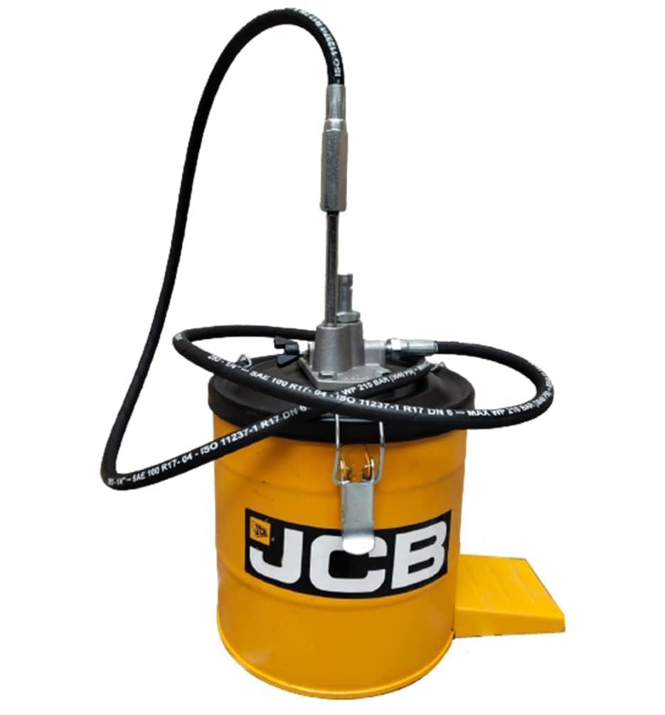 JCB High Pressure 6Kg Bucket Grease Pump | Complete with handle, 2.2m high pressure hose and 4 Jaw coupler | For greasing of earthmoving & agricultural equipment, automotive applications etc-image-16