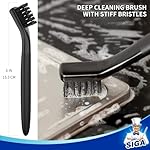 MR.SIGA Grout Cleaner Brush Set, Detail Cleaning Brush Set for Tiles, Sinks, Drains, Grout Brush for Edge, Crevice Cleaning - Image 4