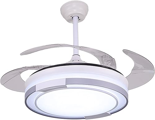 YUEGOO Ventiladores De Techo con Lámparas, Ventilador De Ventilador Colgante De Colgante Silencioso Nórdico Candelier Led Led Ventilador De Techo