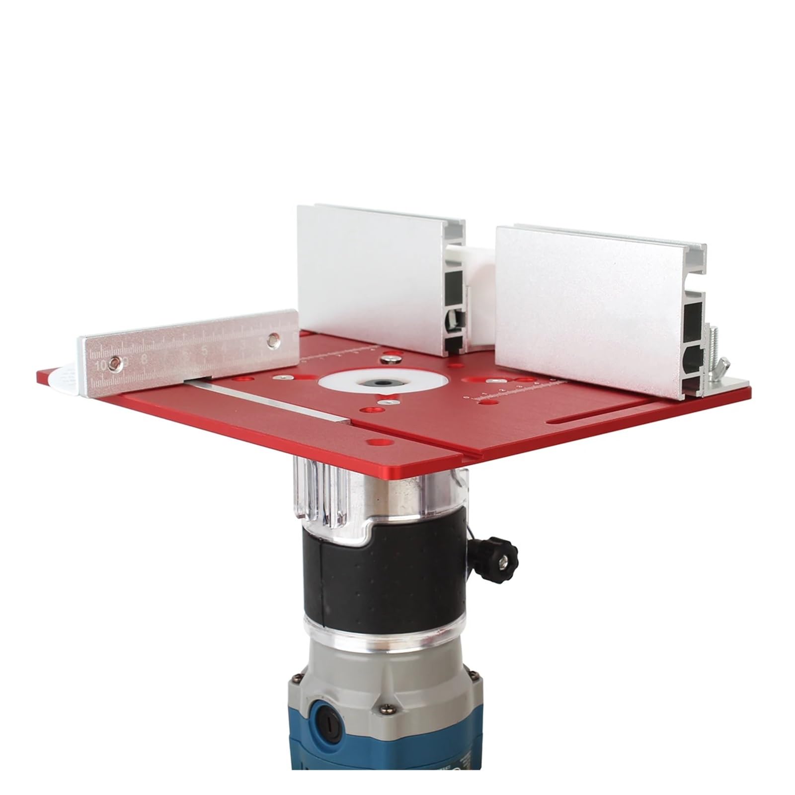 Placa de inserción de Mesa de enrutador, Bancos de carpintería enrutador de Madera de Aluminio con Herramientas de 4 Anillos (Tipo 1)