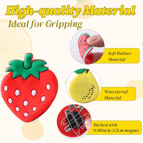 Imanes decorativos frutales para refrigerador 10 piezas miniatura 4