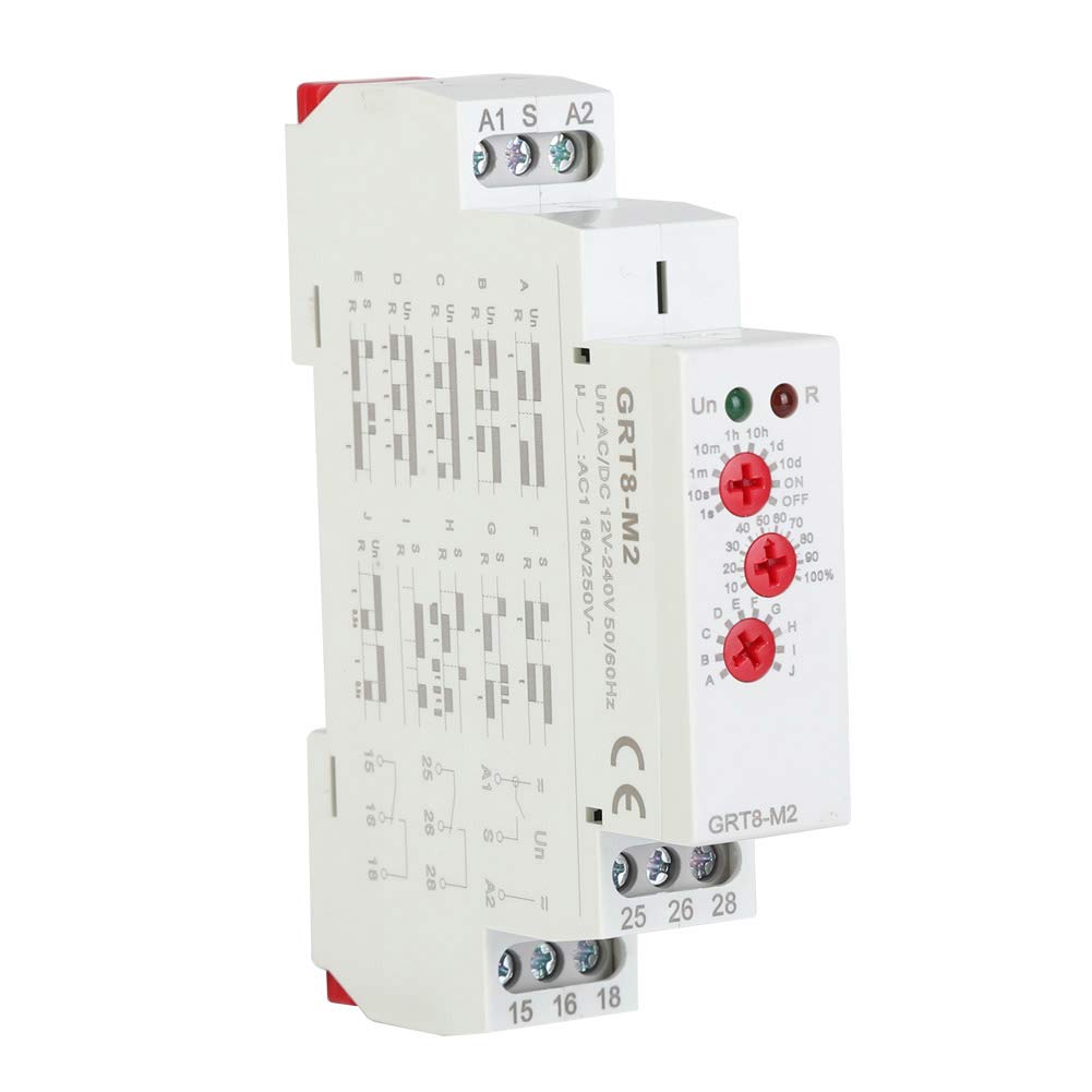 Delay Relays, Multifunctional 10 Functions Large Time Adjustment Range Timer Relays for Home Automation Industrial Machinery Automotive Systems