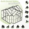 AMERLIFE 12x10x8 FT Hybrid Polycarbonate Greenhouse, Quick-Connect Aluminum Frame with Dual Roof Vents & Double Doors, Walk-in Outdoor Garden Greenhouse with Gutters, Black #2