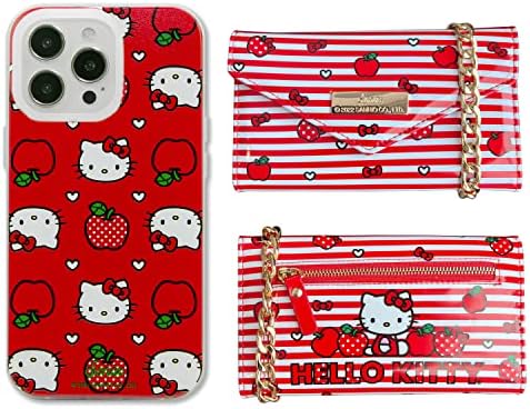 Sonix x Sanrio Wallet Case for iPhone 14 Pro Max | Compatible with MagSafe | 10ft Drop Tested | Glossy Patent Wallet Crossbody | Hello Kitty Apples