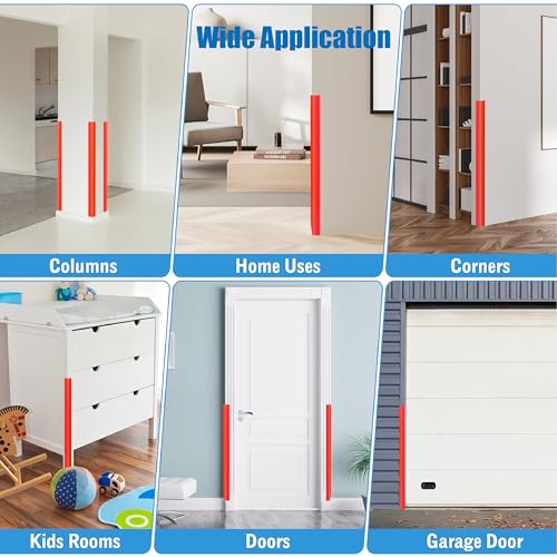 Image of Wall Corner Edge Protector 4 Pack,1.57x1.57x23.62x0.28 inch Soft Baby Proof Corner Guards for Sharp Edges, Self-Adhesive Corner Protectors for Home, Kindergarten,Thickness-7mm(0.28 in)