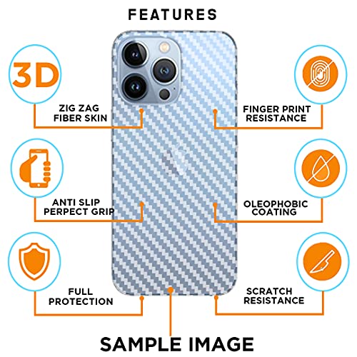 Image of BERRIES (Pack of 2) BACK LAMINATION SKIN COMPATIBLE FOR MICROMAX IN NOTE 2 || 3D CARBON FIBER ULTRA- THIN PROTECTIVE FILM (TRANSPARENT) WITH EASY INSTALLATION KIT