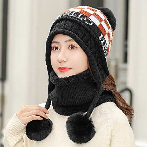 Bonnet chaud en velours contre le vent polaire style sauvage automne