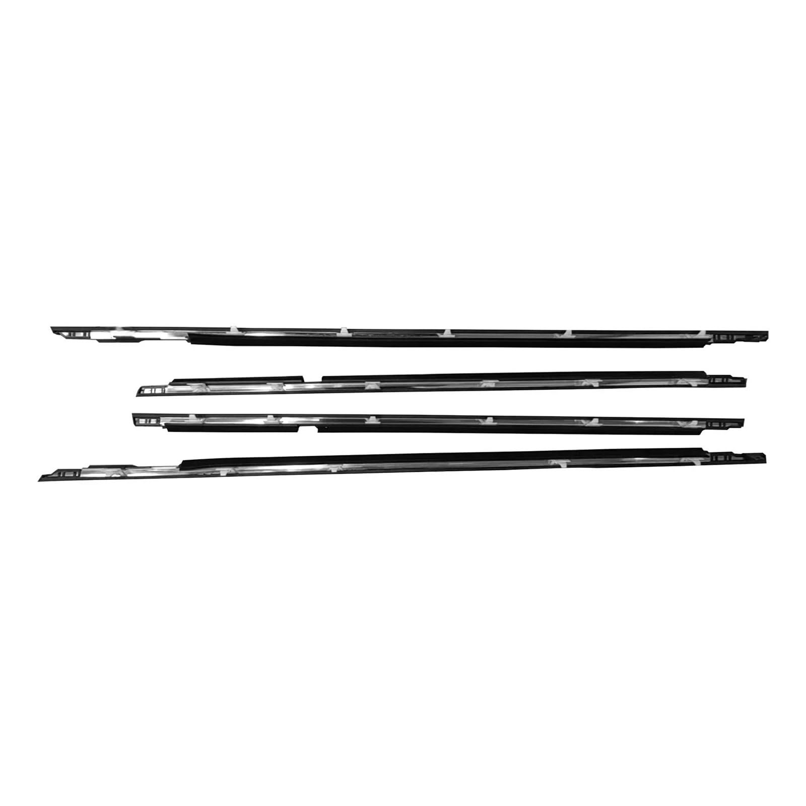 Side Window Weather Strip Rubber Sealant Weatherstrip Moulding Compatible with LC80 FZJ80 LX450 1990-1998 7571060021(Chrome Color)