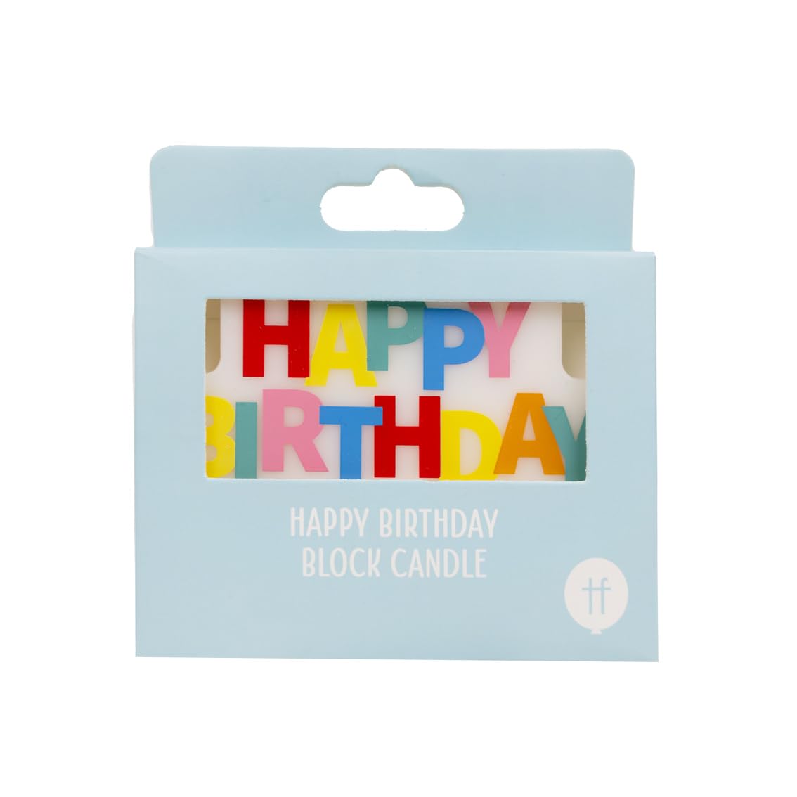 Talking Tables Candela colorata con scritta Happy Birthday
