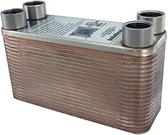 Duda Energy HX1240:F34 B3-12A 40 Plate Stainless Steel Heat Exchanger with 3/4