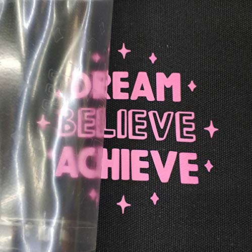 Image of guangyintong Heat Transfer Vinyl Pink HTV Rolls, 12 inch x 5ft Pink Iron on Vinyl for T Shirts, Glossy Surface HTV Vinyl for All Cutter Machine Easy to Cut & Weed for Heat Vinyl DIY Design
