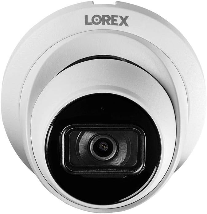 Lorex 4K (8MP) Smart IP Dome Security Camera with Listen-in Audio and Real-Time 30FPS Recording - White