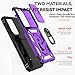 for Samsung Galaxy S24 Case with Camera Lens Cover HD Screen Protector, Dual Layer Military-Grade Drop Tested Magnetic Ring Holder Kickstand Protective Phone Case for Samsung Galaxy S24 (Purple)