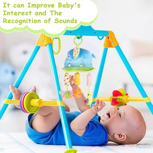 Image of SNOWIE SOFT Baby Toys for 6 to 12 Months Hanging Plush Elephant Toy with Rattles and Stuffed Toys Pendants, Soft Crib Stroller Car Seat Sensory Toy Development New Born Baby Gifts