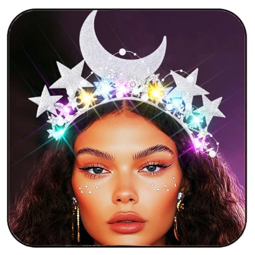 Serre-tête lumineux étoile strass confortable sans douleur pour coiffure